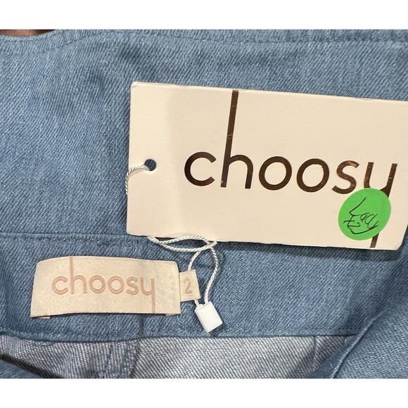 Choosy Ludlow Paper bag Blue Cotton Denim Jeans Size 2 - Picture 5 of 7